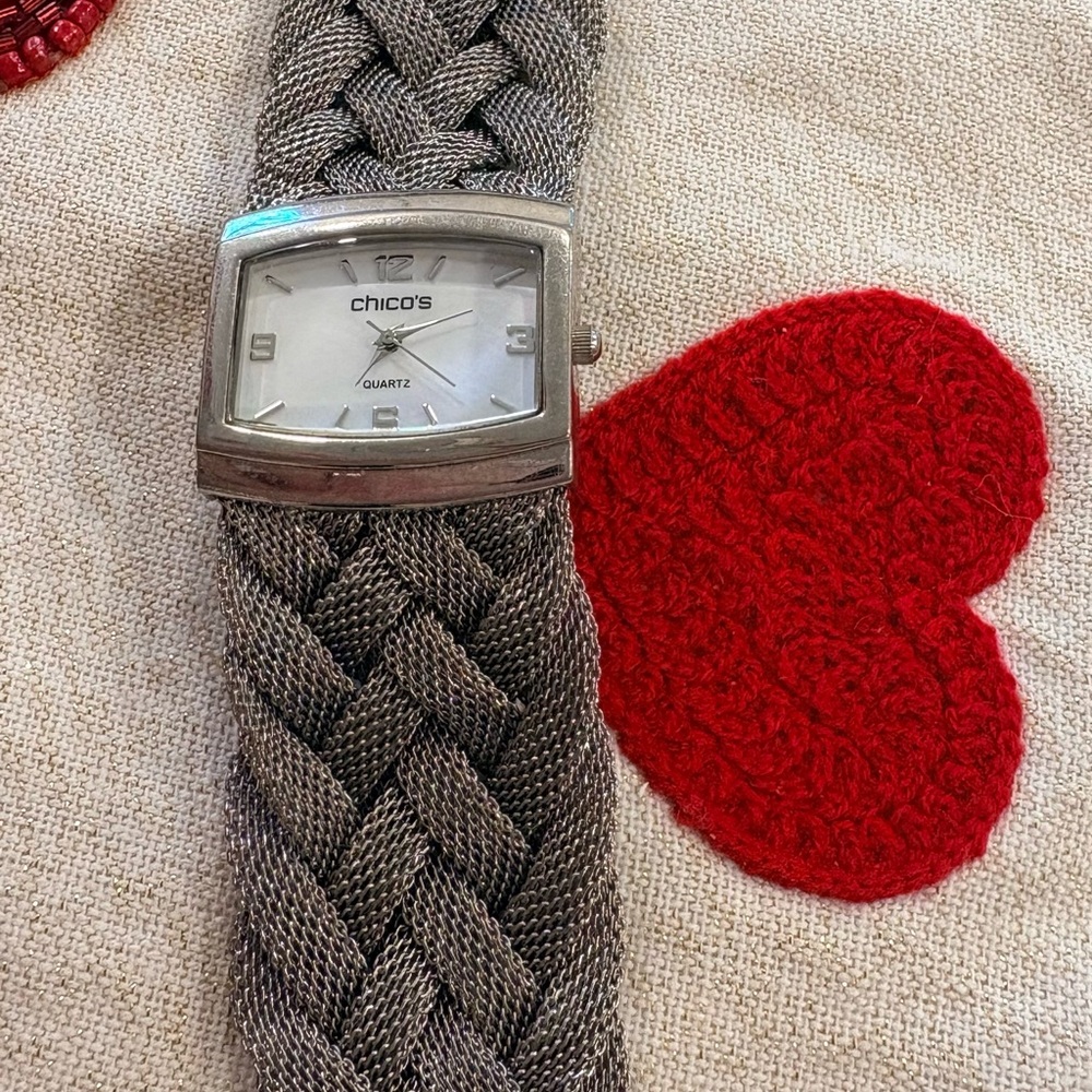 Chico's Stainless Steel Braided Watch